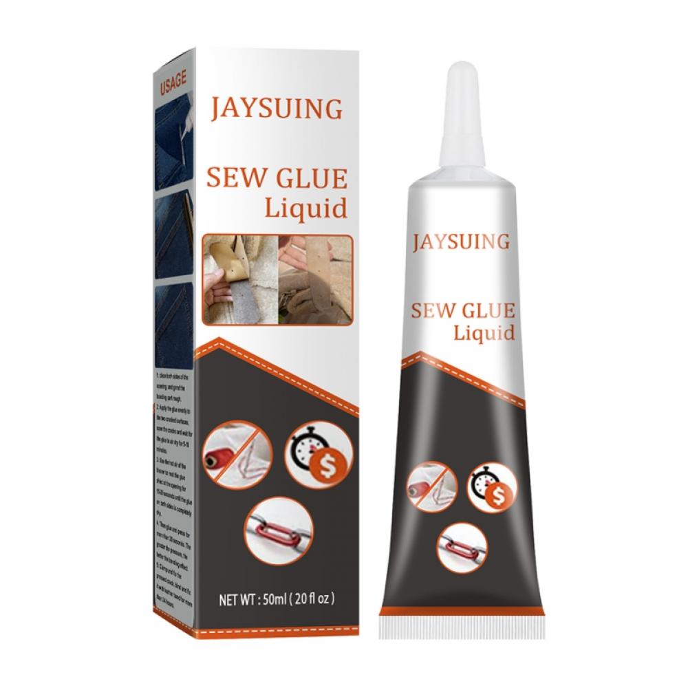 50Ml/1.76Oz Clothing Repair Glue Instant Fabric Leather Fast Drying Glue  Ultra-Stick Sew Glue Kit Secure Stitch Liquid Sewing Supplies